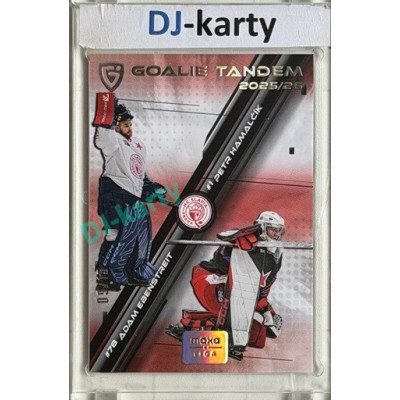 2025/26 Goal Cards Maxa liga 2.s. #GT-11 Petr Hamalčík / Adam Ebenstreit Goalie Tandem 9/15