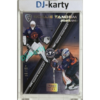2025/26 Goal Cards Maxa liga 2.s. #GT-06 Tomáš Volevecký / Martin Michajlov Goalie Tandem 9/15