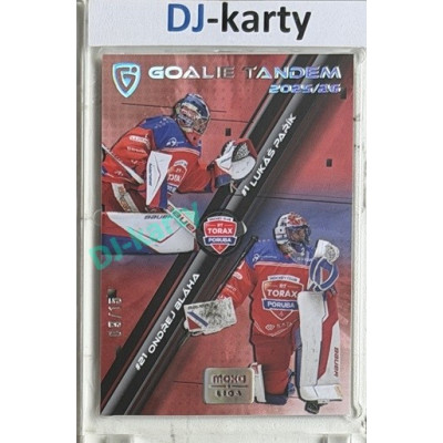 2025/26 Goal Cards Maxa liga 2.s. #GT-08 Lukáš Pařík / Ondřej Bláha Goalie Tandem 9/15