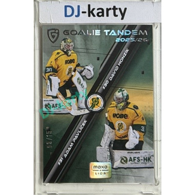 2025/26 Goal Cards Maxa liga 2.s. #GT-16 David Honzík / Adam Pavlíček Goalie Tandem 9/15