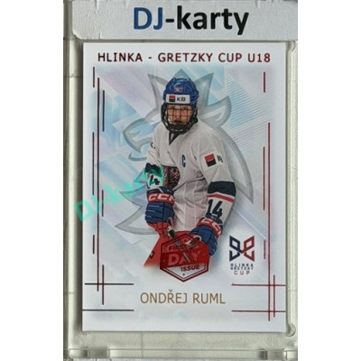 2025/26 Real Cards serie 1 #HG-16 Ondřej Ruml Hlinka-Gretzky cup U18 1st Day of Issue