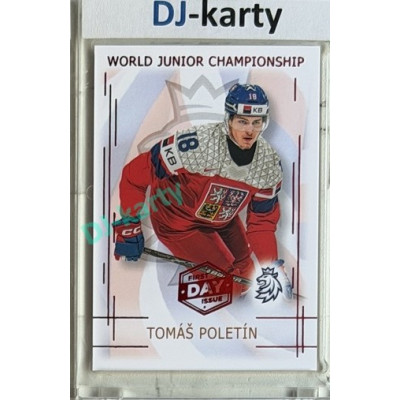 2025/26 Real Cards serie 1 #U20-19 Tomáš Poletín World junior Championship U20 2025/26 1st Day of Issue