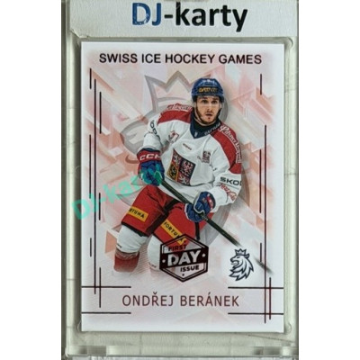 2025/26 Real Cards serie 1 #SHG-02 Ondřej Beránek Swiss ice hockey games 2025/26 1st Day of Issue