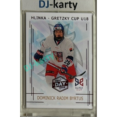 2025/26 Real Cards serie 1 #HG-02 Dominik Radim Byrtus Hlinka-Gretzky cup U18 1st Day of Issue
