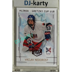 2025/26 Real Cards serie 1 #HG-11 Václav Nedorost Hlinka-Gretzky cup U18 1st Day of Issue