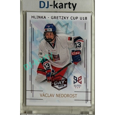 2025/26 Real Cards serie 1 #HG-11 Václav Nedorost Hlinka-Gretzky cup U18 1st Day of Issue