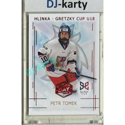 2025/26 Real Cards serie 1 #HG-22 Petr Tomek Hlinka-Gretzky cup U18 1st Day of Issue
