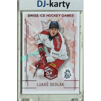 2025/26 Real Cards serie 1 #SHG-21 Lukáš Sedlák Swiss ice hockey games 2025/26 1st Day of Issue