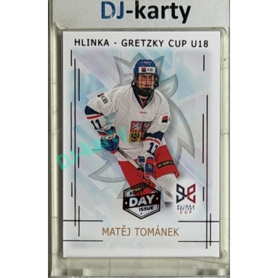2025/26 Real Cards serie 1 #HG-21 Matěj Tománek Hlinka-Gretzky cup U18 1st Day of Issue