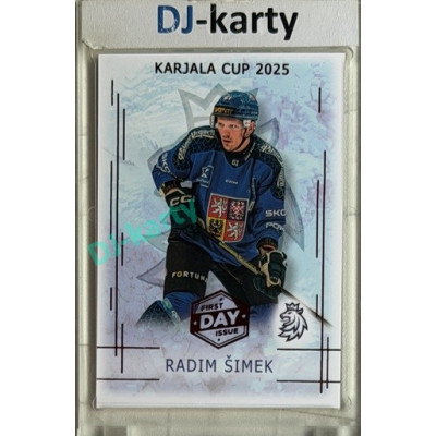 2025/26 Real Cards serie 1 #KC-24 Radim Šimek Karjala cup 2025/26 1st Day of Issue