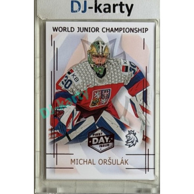2025/26 Real Cards serie 1 #U20-18 Michal Oršulák World junior Championship U20 2025/26 1st Day of Issue