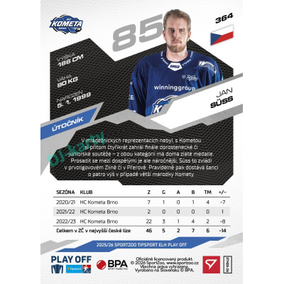 2025/26 Sportzoo ELH Play Off #364 Jan Süss