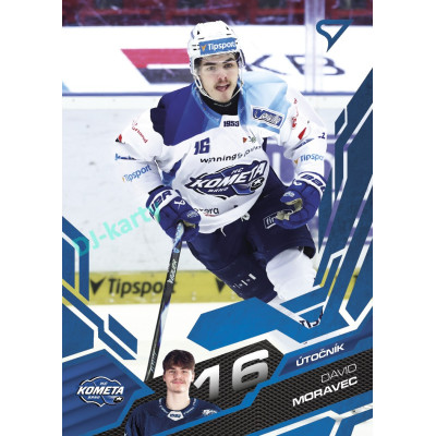 2025/26 Sportzoo ELH Play Off #363 David Moravec Blue Azure