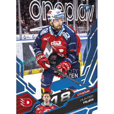 2025/26 Sportzoo ELH Play Off #366 Hunter Fejes Blue Azure