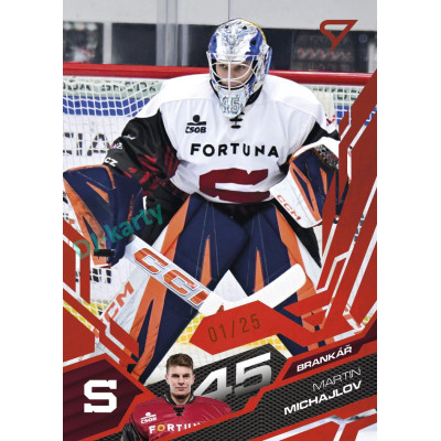 2025/26 Sportzoo ELH Play Off #371 Martin Michajlov Ruby Red xx/25