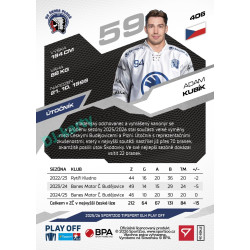 2025/26 Sportzoo ELH Play Off #406 Adam Kubík
