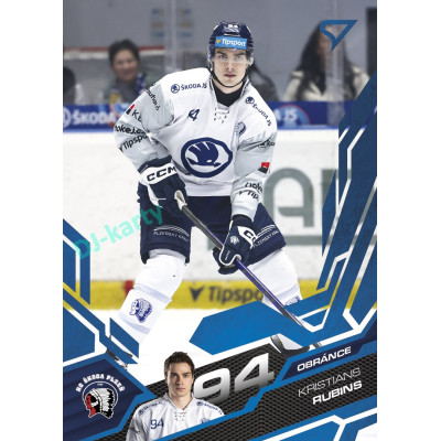 2025/26 Sportzoo ELH Play Off #405 Kristians Rubins Blue Azure