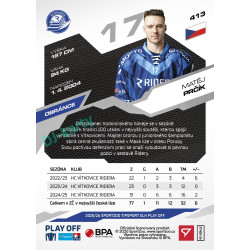 2025/26 Sportzoo ELH Play Off #413 Matěj Prčík