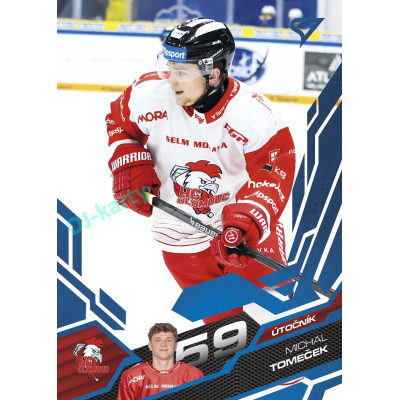 2025/26 Sportzoo ELH Play Off #422 Michal Tomeček Blue Azure
