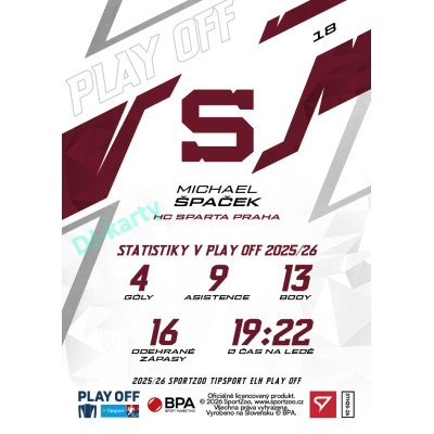2025/26 Sportzoo ELH Play Off #18 Michael Špaček Play Off