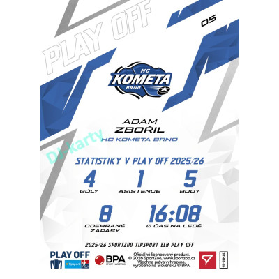 2025/26 Sportzoo ELH Play Off #05 Adam Zbořil Play Off