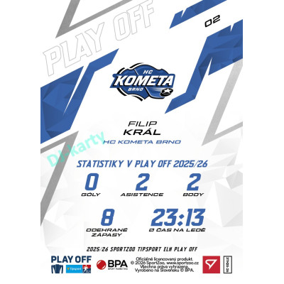 2025/26 Sportzoo ELH Play Off #02 Filip Král Play Off