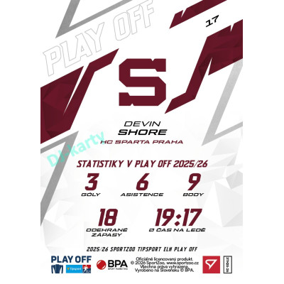 2025/26 Sportzoo ELH Play Off #17 Devin Shore Play Off