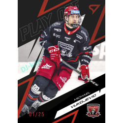 2025/26 Sportzoo ELH Play Off #21 Michael Vukojevič Play Off Ruby Red xx/25