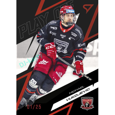 2025/26 Sportzoo ELH Play Off #21 Michael Vukojevič Play Off Ruby Red xx/25