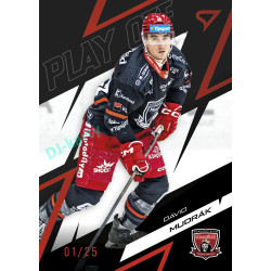 2025/26 Sportzoo ELH Play Off #20 Dávid Mudrák Play Off Ruby Red xx/25