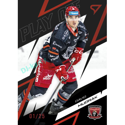 2025/26 Sportzoo ELH Play Off #20 Dávid Mudrák Play Off Ruby Red xx/25