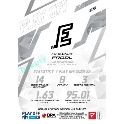 2025/26 Sportzoo ELH Play Off #25 Dominik Frodl Play Off