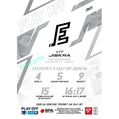 2025/26 Sportzoo ELH Play Off #30 Vít Jiskra Play Off