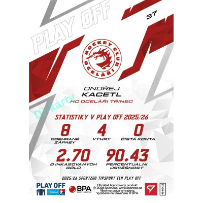 2025/26 Sportzoo ELH Play Off #37 Ondřej Kacetl Play Off