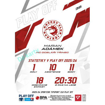 2025/26 Sportzoo ELH Play Off #38 Marian Adámek Play Off