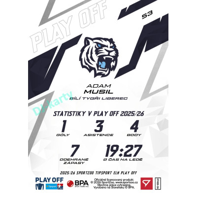 2025/26 Sportzoo ELH Play Off #53 Adam Musil Play Off