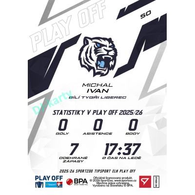2025/26 Sportzoo ELH Play Off #50 Michal Ivan Play Off