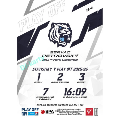 2025/26 Sportzoo ELH Play Off #54 Servác Petrovský Play Off
