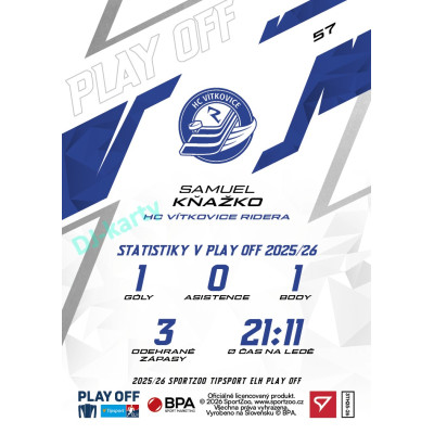 2025/26 Sportzoo ELH Play Off #57 Samuel Kňažko Play Off