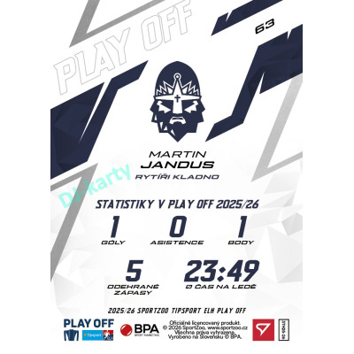 2025/26 Sportzoo ELH Play Off #63 Martin Jandus Play Off