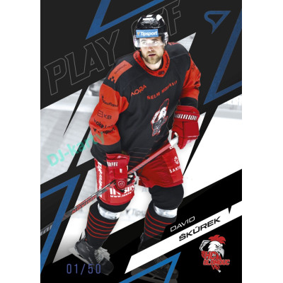 2025/26 Sportzoo ELH Play Off #69 David Škůrek Play Off Azure Blue xx/50