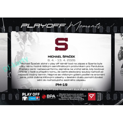2025/26 Sportzoo ELH Play Off #PM-19 Michael Špaček Play Off Moments