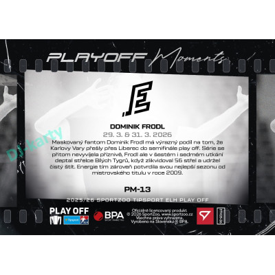 2025/26 Sportzoo ELH Play Off #PM-13 Dominik Frodl Play Off Moments