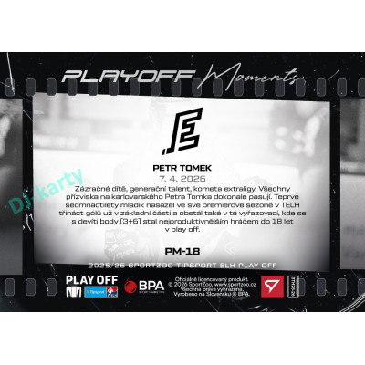 2025/26 Sportzoo ELH Play Off #PM-18 Petr Tomek Play Off Moments