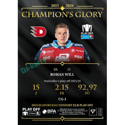 2025/26 Sportzoo ELH Play Off #CG-01 Roman Will Champions Glory