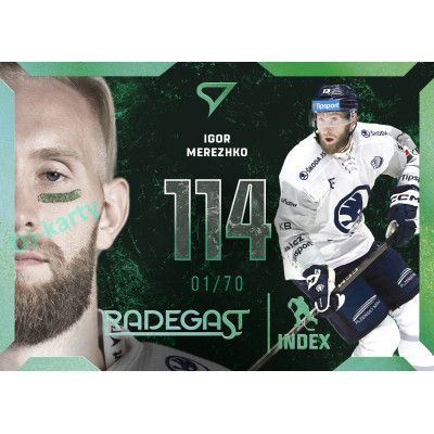 2025/26 Sportzoo ELH Play Off #RI-14 Igor Merezhko Radegast Index Shimmer Green xx/70