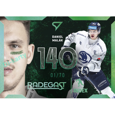 2025/26 Sportzoo ELH Play Off #RI-13 Daniel Malák Radegast Index Shimmer Green xx/70