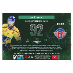 2025/26 Sportzoo ELH Play Off #RI-08 Jan Štencel Radegast Index