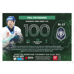 2025/26 Sportzoo ELH Play Off #RI-17 Phil Pietroniro Radegast Index