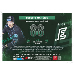 2025/26 Sportzoo ELH Play Off #RI-07 Roberts Mamčics Radegast Index